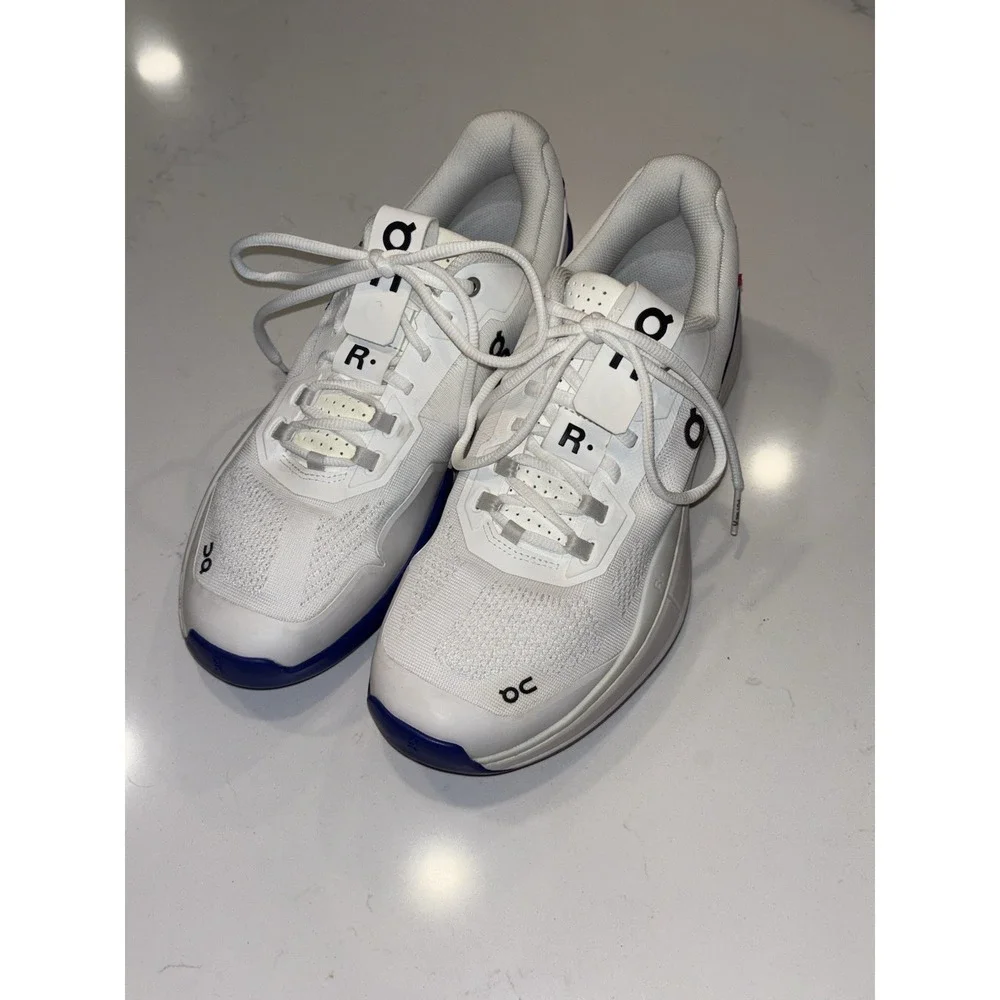 On THE ROGER Pro White / Indigo Tennis Shoes - 48.98721 Men's Size 11